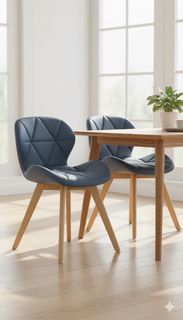 En.Casa Esszimmerstuhl Älmhult 2-er Set 78x47x52 cm Kunstleder Buche Stühle